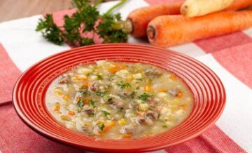 Sopa de legumes com carne congelado 400g